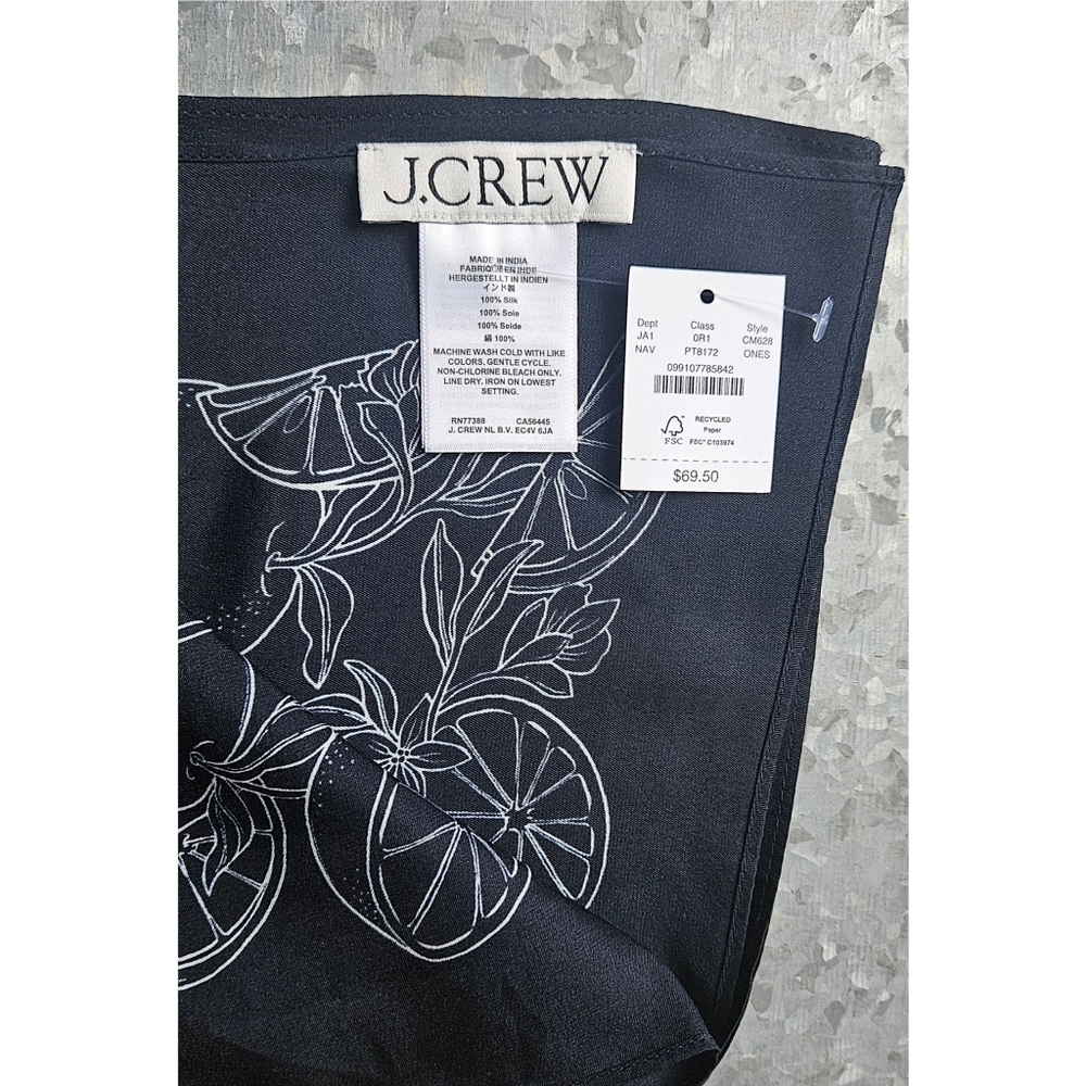 J. Crew Oversized Printed Silk Bandana - Picture 6 of 6